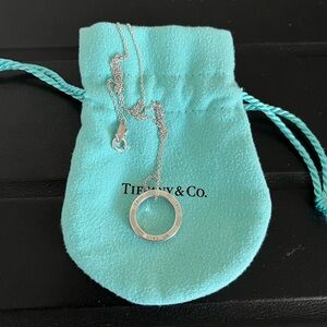 Tiffany & Co. 1837  collection Silver Circle Pendant Necklace